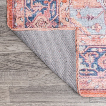 Maris Ornate Medallion Washable Area Rug